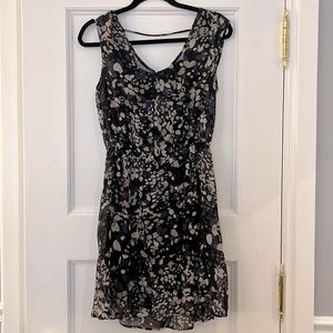 100% Silk Blue Black Ella Moss Dress
